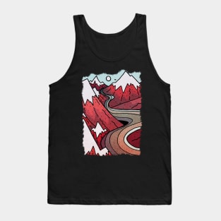 Red winter mountains Tank Top